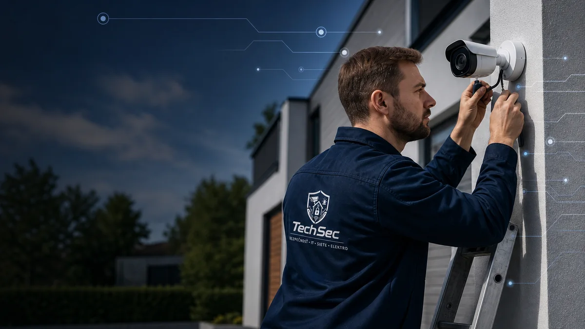 Technik TechSec montuje kamerový systém